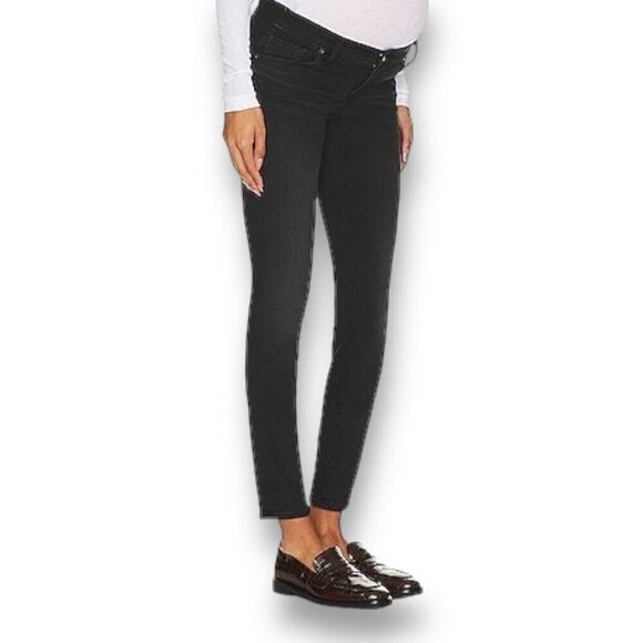 DL1961 Womens Emma Maternity Power Legging Jean Sz 31 Hail Black Skinny Jegging - Picture 1 of 8